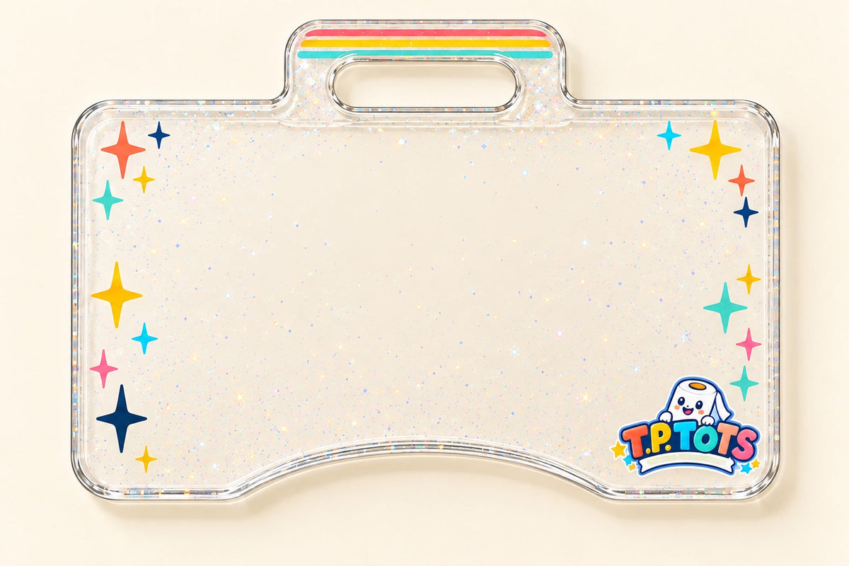 A Little Sparkle for Potty Time: A Sneak Peek at Our Coloring Tray