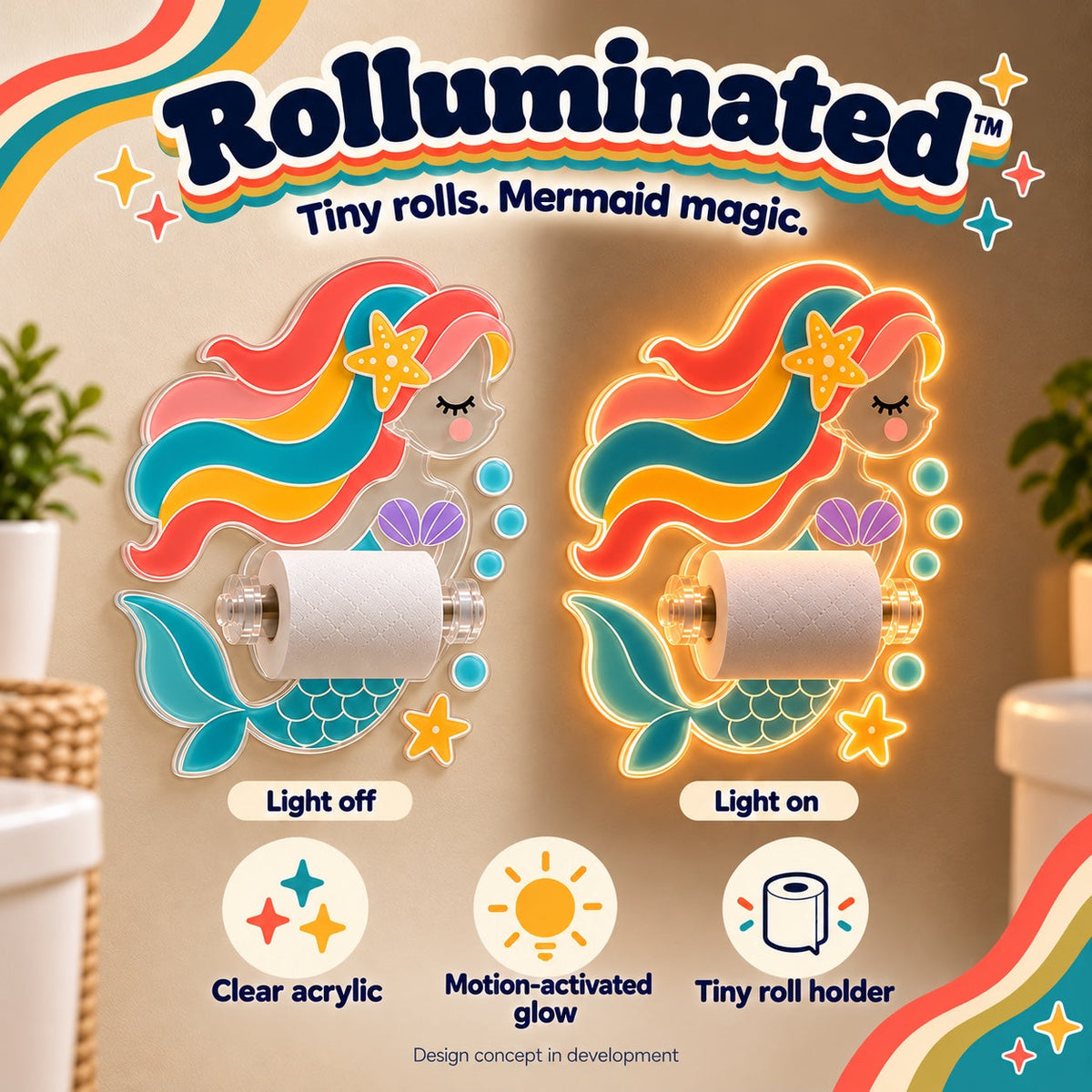 Rolluminated™ Mermaid: Tiny Rolls. Mermaid Magic.