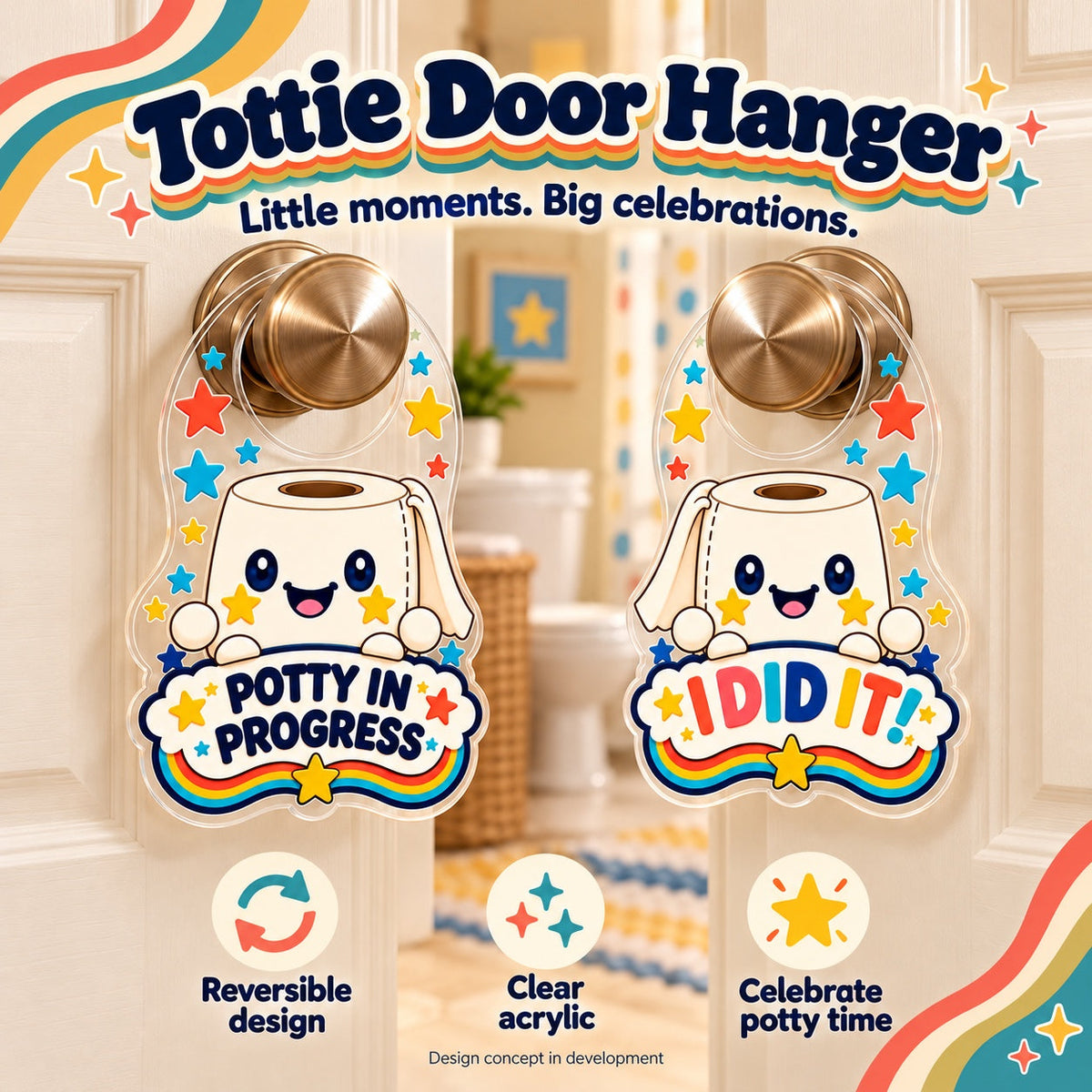 Tottie Door Hanger: Little Moments. Big Celebrations.